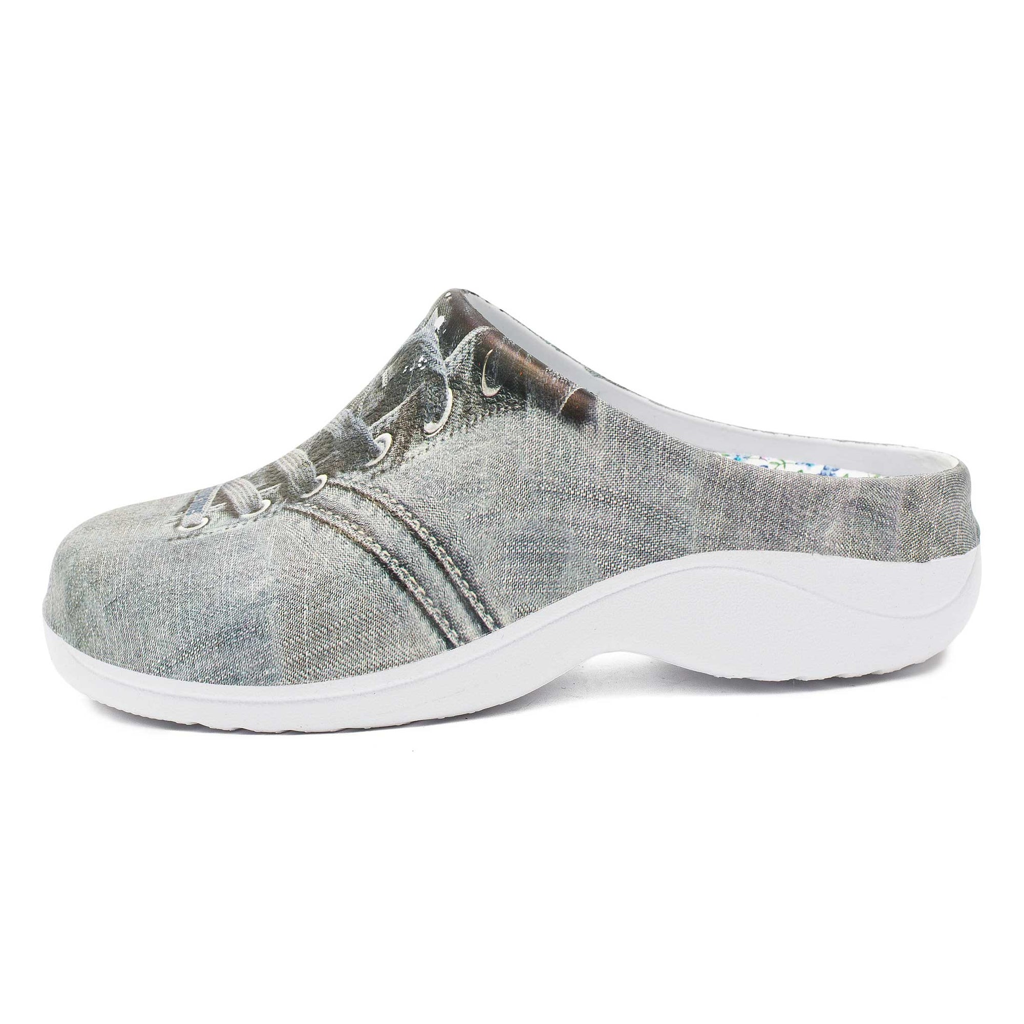 Washed Denim Canvas Classic Women's Clogs